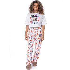Emily In Paris Womens/Ladies Pajama Set / White/Red/Blue